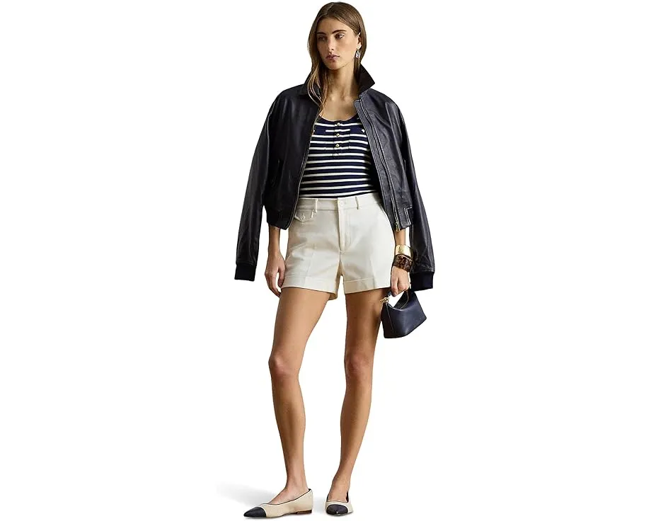 Полосатый топ Lauren Ralph Lauren с рубкой и отделкой на пуговицах