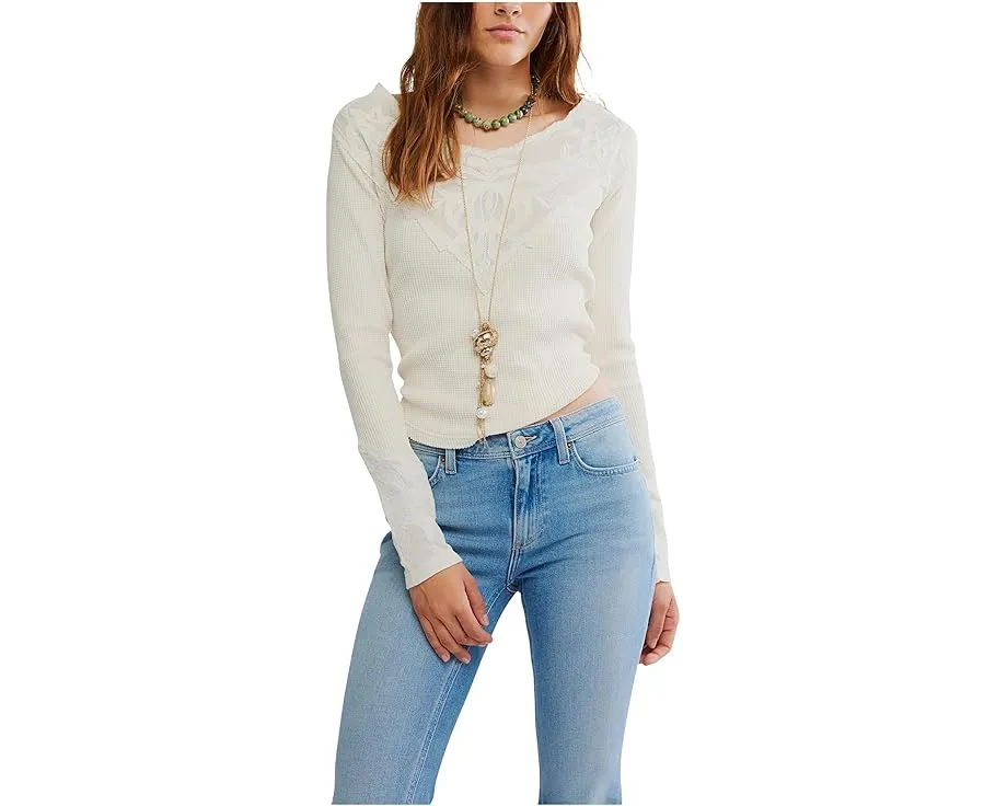 Топ Free People Butterfly Cuff с кружевной отделкой и манжетами-бабочками