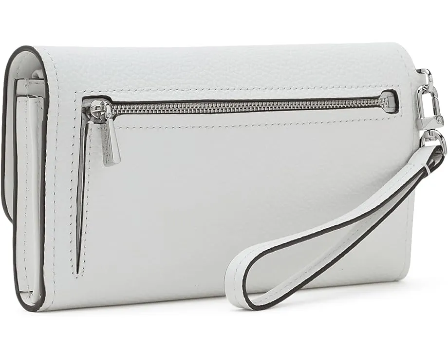 Клатч MICHAEL Michael Kors Jet Set Medium White на запястье