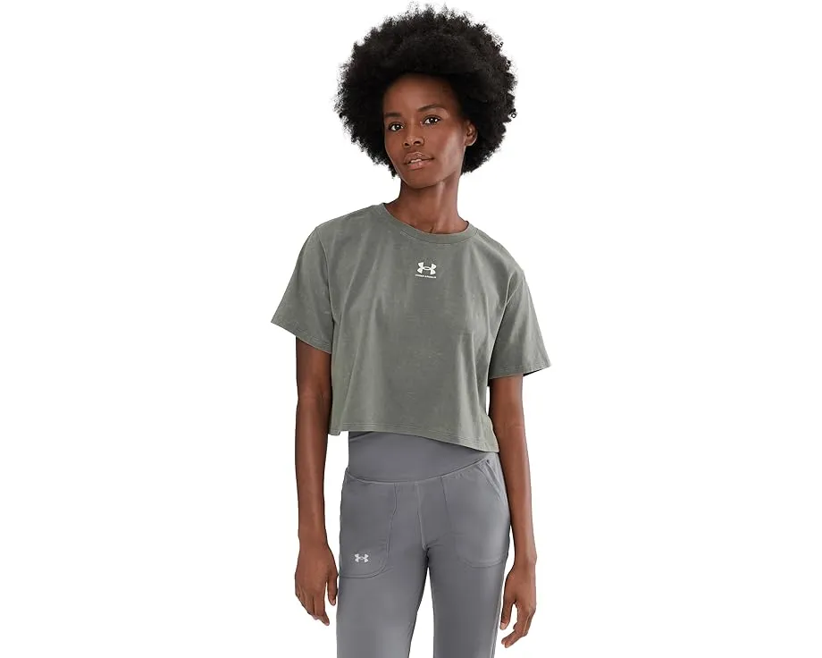 Under Armour футболка Rival Boxy Tee Wash с принтом