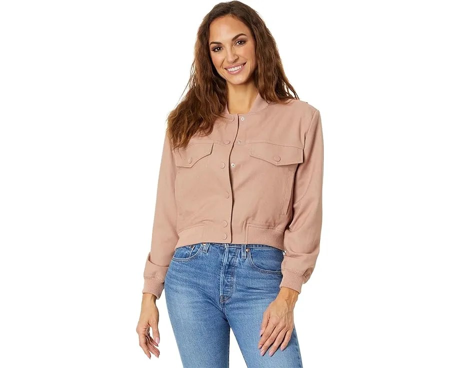 Куртка-бомбер Blank NYC Woven с карманами и застежкой на кнопки