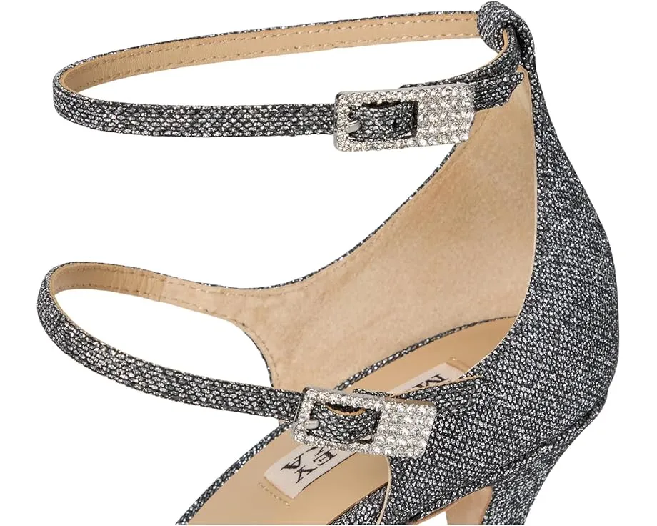 Босоножки Badgley Mischka Valencia на тонком каблуке с двойными ремешками и пряжками