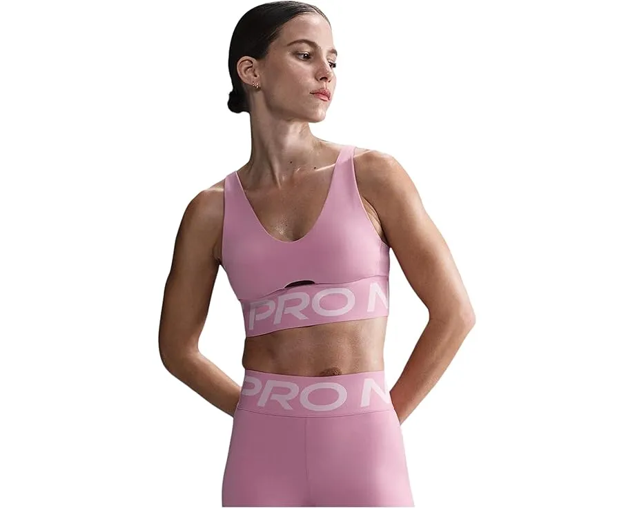 Nike Pro Indy спортивный бюстгальтер с глубоким вырезом и средней поддержкой