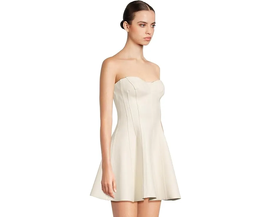 Мини-платье Norma Kamali Strapless Grace из мягкого полиэстера с силуэтом А-силуэта