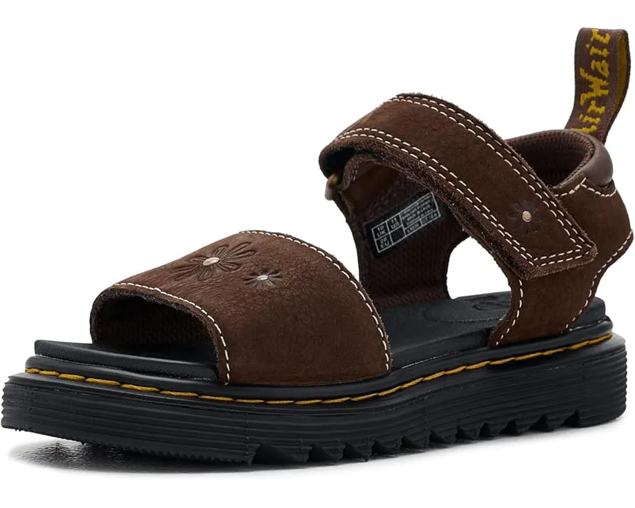 Детские сандалии Dr. Martens Marlowe Flower J с тиснеными цветами и пряжками