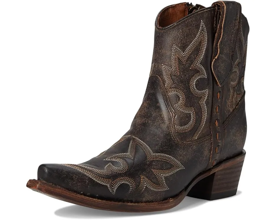 Ботинки Corral Boots L5917 с боковой молнией и вышивкой черно-коричневого цвета