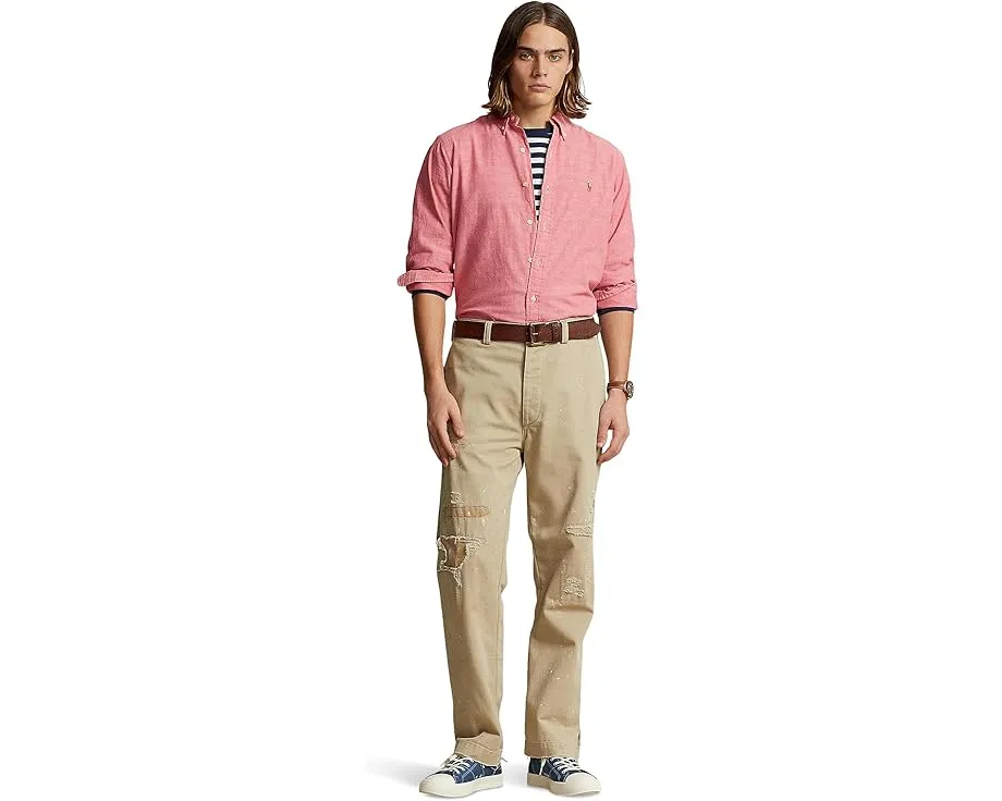 Классическая рубашка Polo Ralph Lauren из ткани шамбре