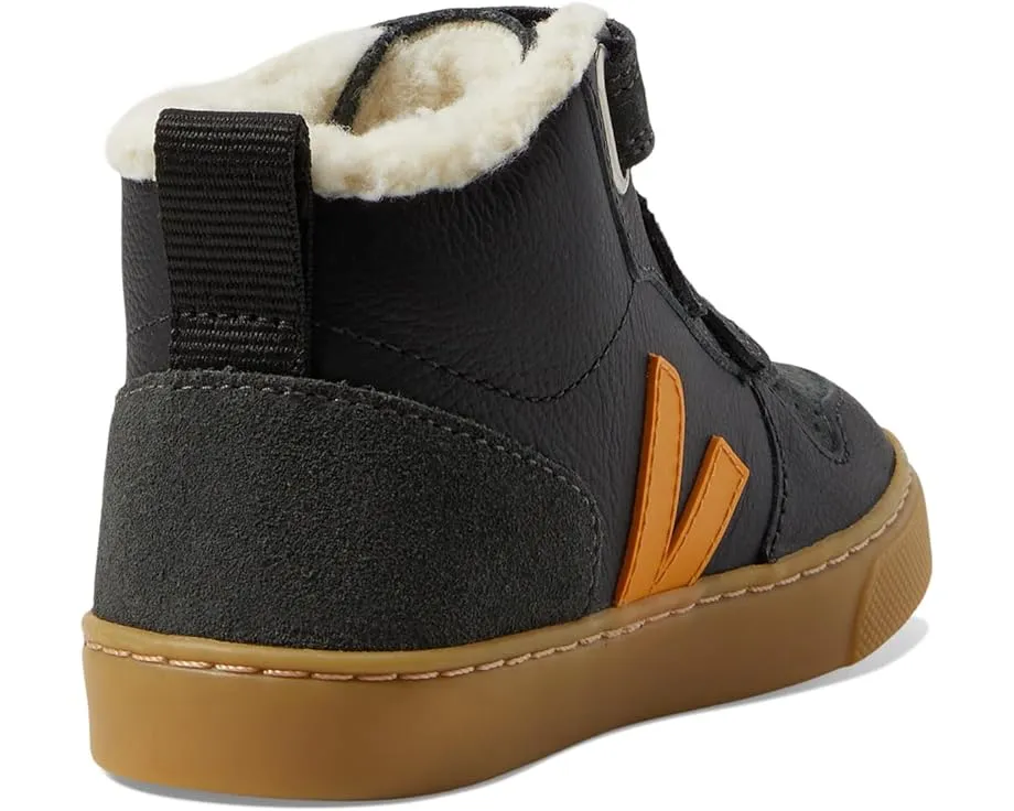 Детские зимние кроссовки VEJA Small V-10 Mid с искусственным мехом