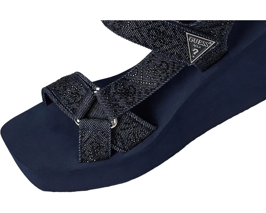 Сандалии GUESS Dawsin на платформе с застежкой на липучке