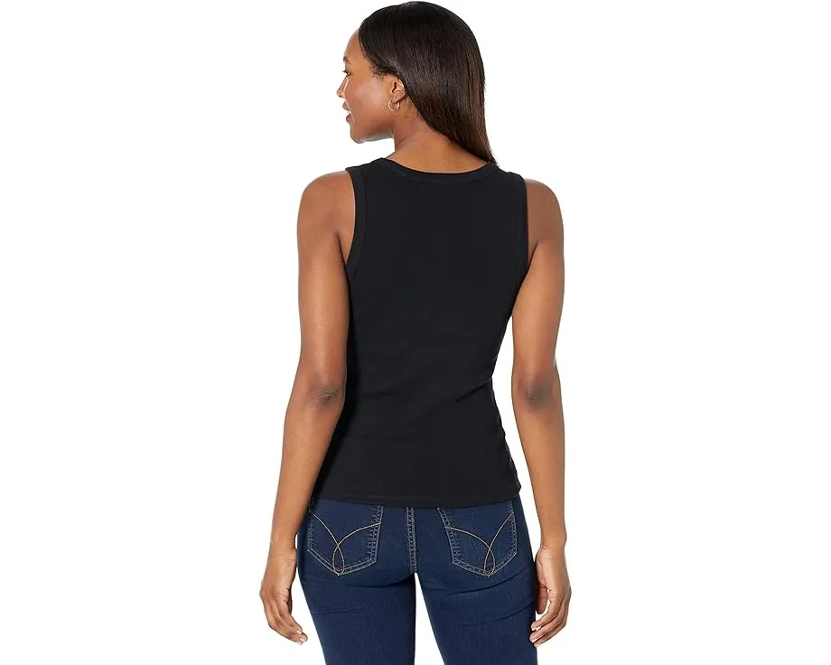 Топ Lilla P 1x1 Rib Jewel с круглым вырезом из хлопка