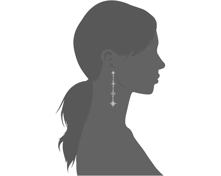Серьги Rebecca Minkoff Stargazing Linear с подвесками-звездами