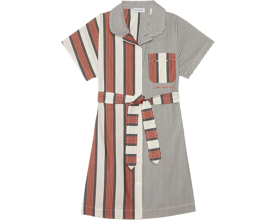Burberry Kids платье Gilly Stripe для детей в полоску с поясом