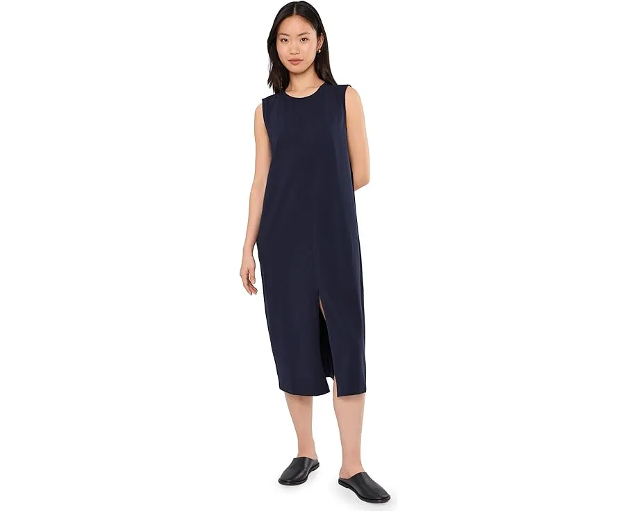 Платье Eileen Fisher Petite с круглым вырезом из пима-хлопка и стрейч-джерси
