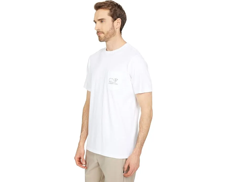 Vineyard Vines футболка с коротким рукавом и карманом Vintage Whale Pocket