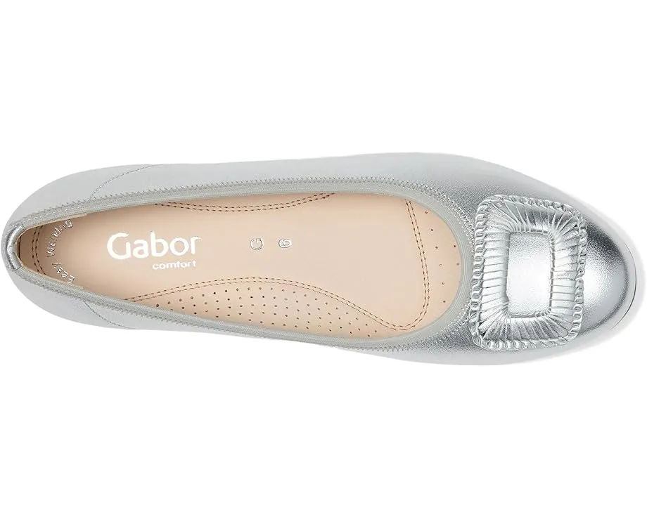 Балетки Gabor 62.623 из кожи на плоской подошве с резиновой подметкой