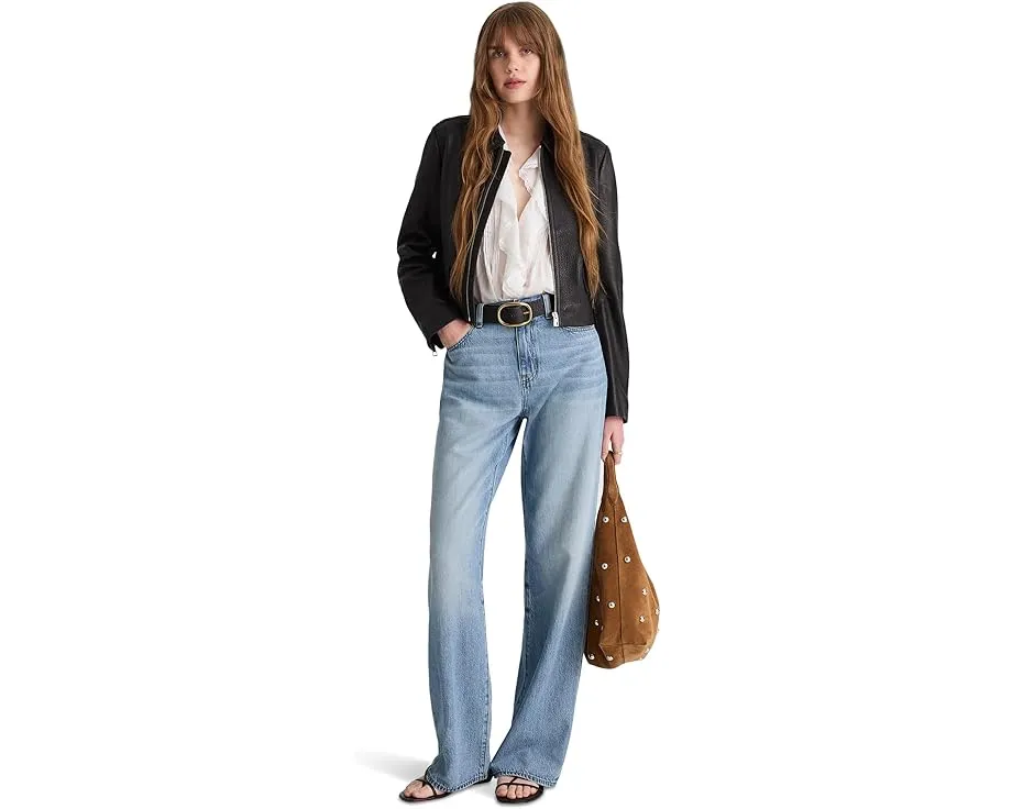 Широкие джинсы Madewell The Perfect Vintage Wide-Leg в светлом дениме