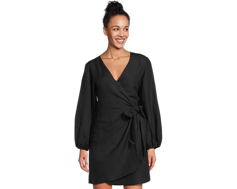 Платье Tommy Bahama Stamped Lucia Wrap с длинными рукавами и запахом