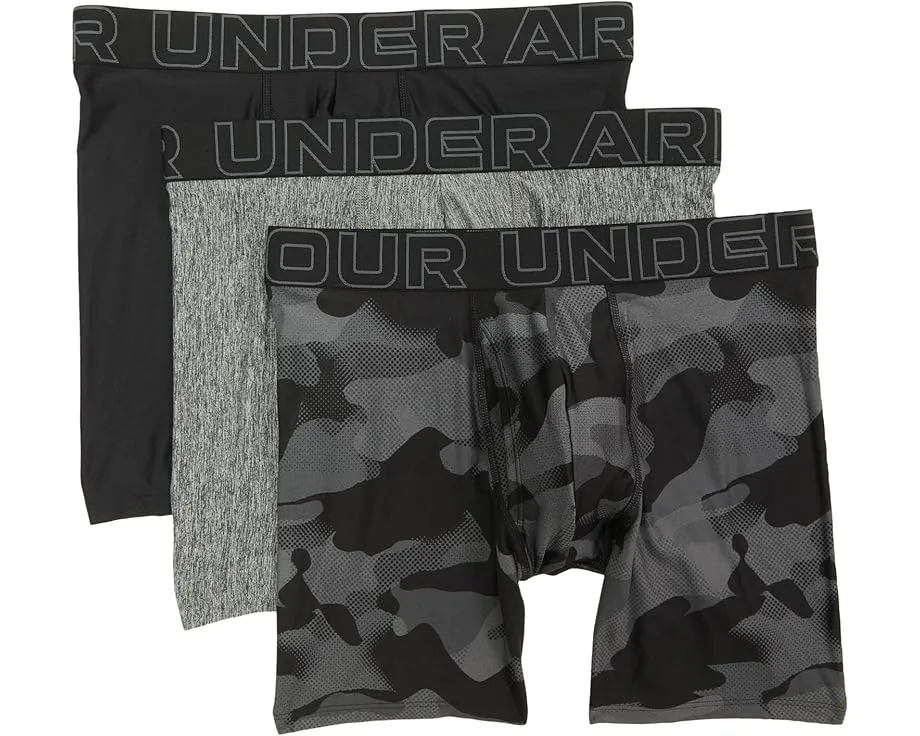 Набор из 3 боксеров Under Armour Performance Tech Print 6 дюймов