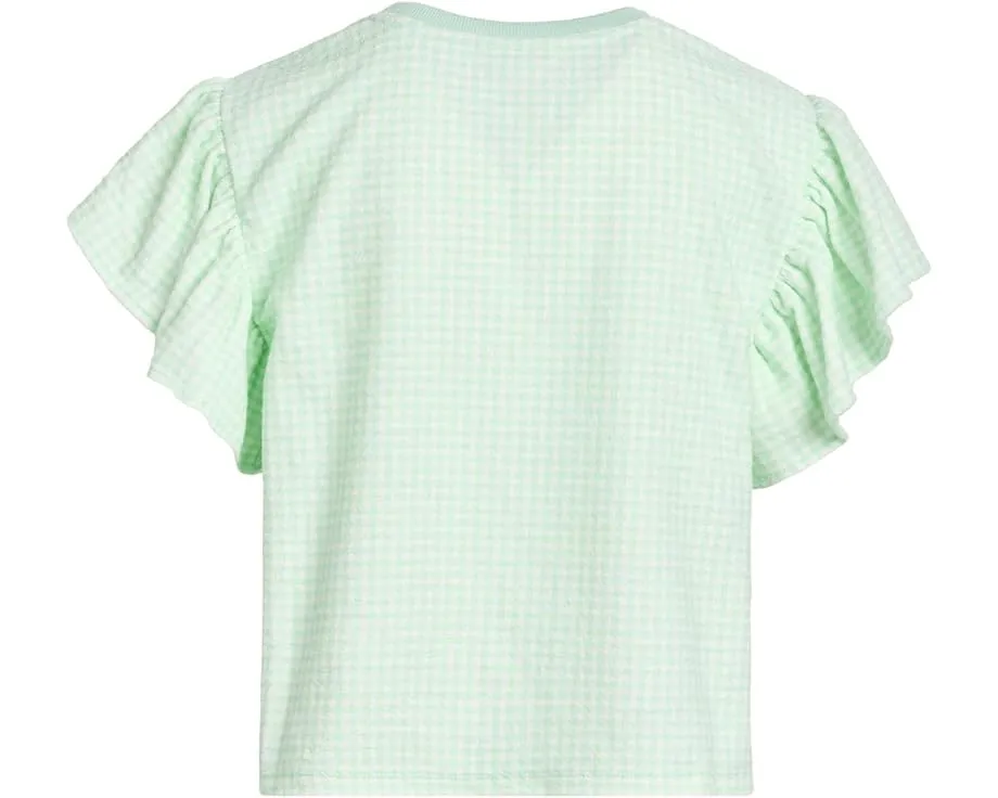 Топ Janie and Jack из махровой ткани в клетку с короткими рукавами