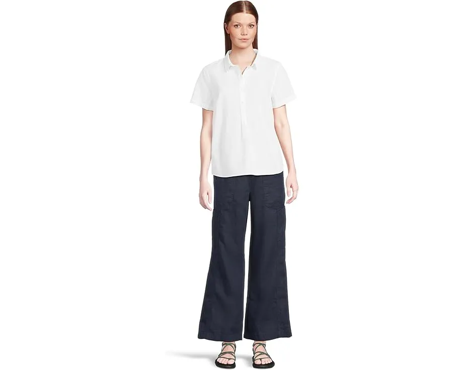 Утилитарные брюки L.L.Bean Premium Linen Breezy с широкими штанинами и карманами карго