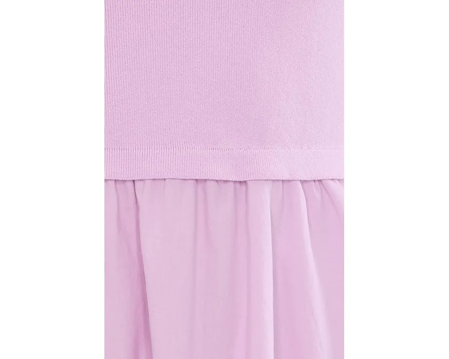 Mixed Media Scoop Neck Dress