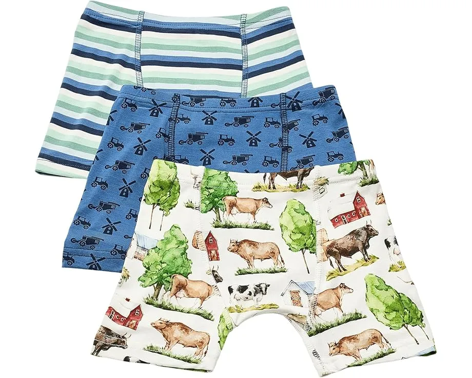 Набор из 3 боксеров для мальчиков Kickee Pants Kids с принтом и влагоотводящими свойствами