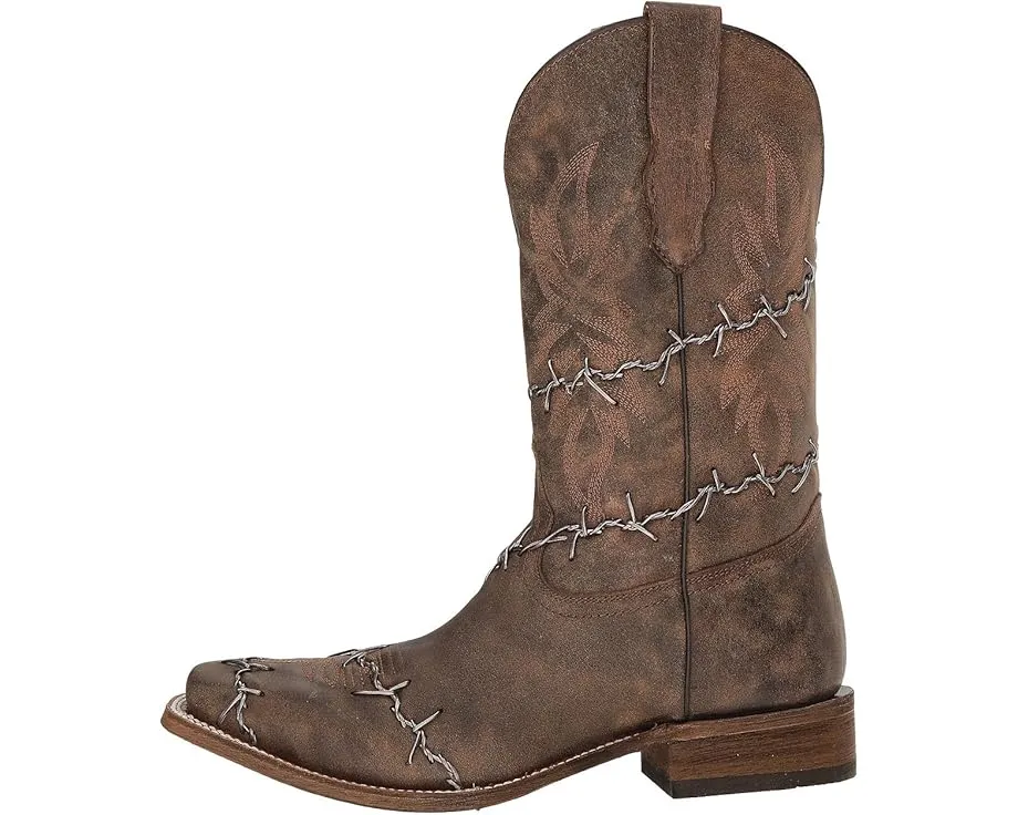 Ковбойские сапоги Corral Boots A3532 с квадратным носком и дизайном из колючей проволоки