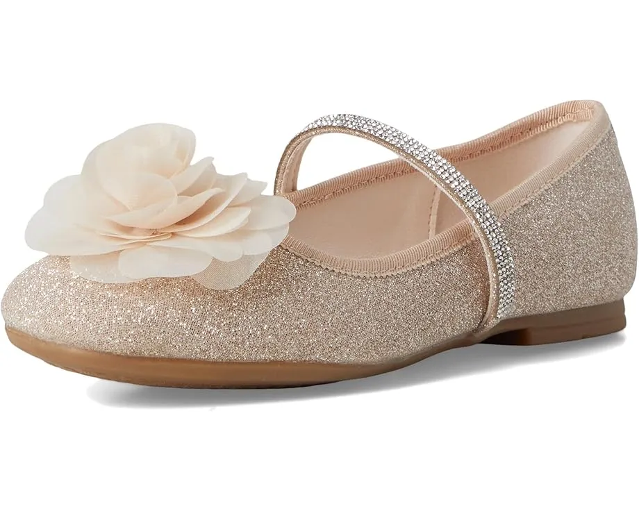 Детские балетки Jory с цветочным украшением и эластичной лямкой Nina Kids