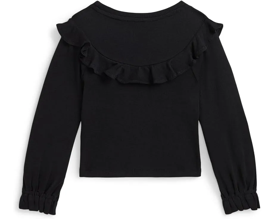 Блузка Polo Ralph Lauren Kids из хлопка и модала с рюшами для малышей и детей