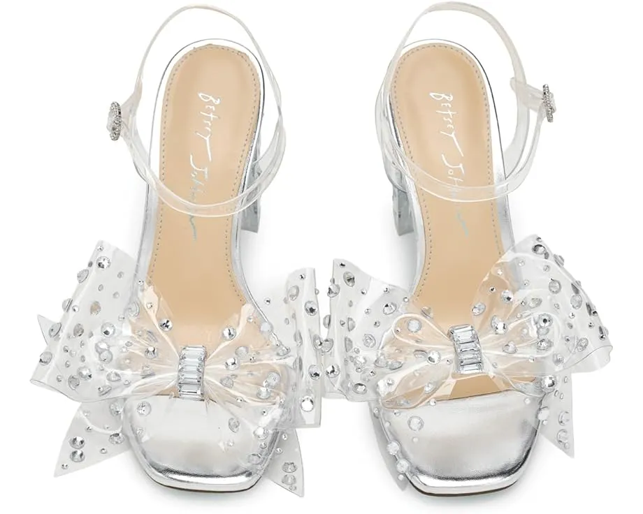 Босоножки на каблуке Pratt от Blue by Betsey Johnson с бантом и стразами