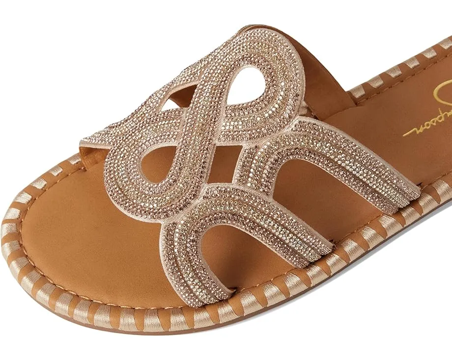 Jessica Simpson Плетеные босоножки Bria Flat с кристаллами