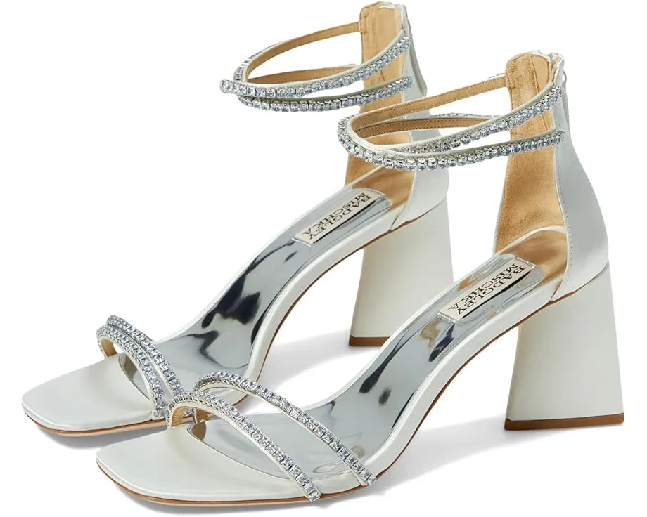 Сандалии Badgley Mischka Lillie с кристаллами на бретелях и квадратным носком