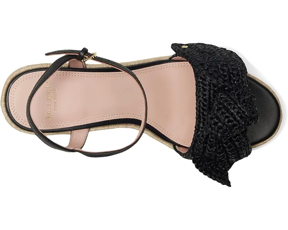 Kate Spade New York сандалии Leandra Raffia на танкетке с регулируемым ремешком