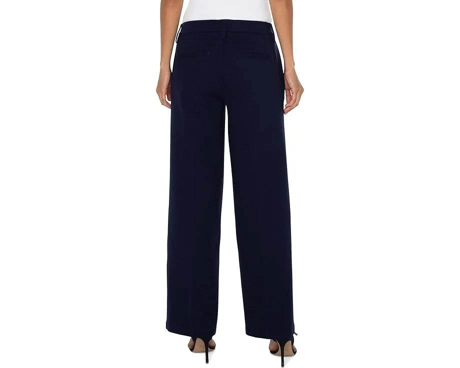 Широкие брюки Liverpool Kelsey из стрейч-понте со средней посадкой