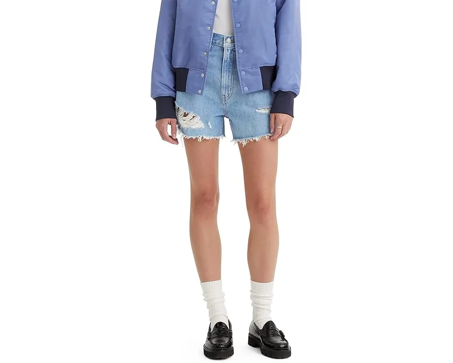 Шорты Levi's High Waisted Mom с пятью карманами и кожаным патчем