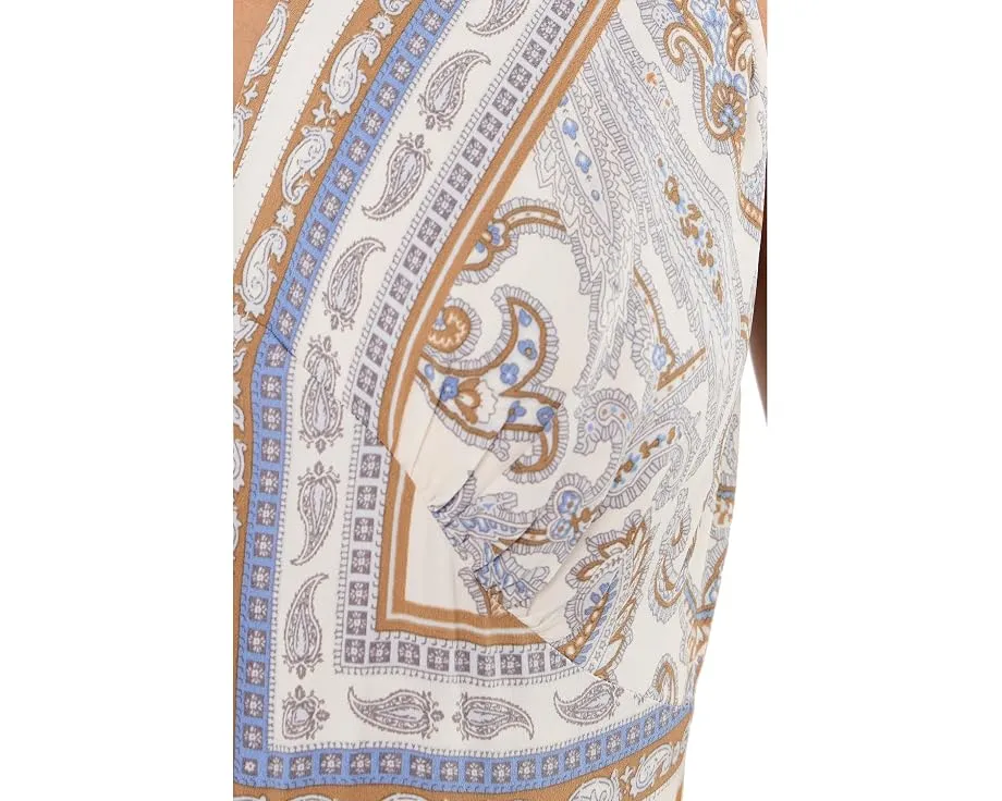 Petite Paisley Georgette Handkerchief-Hem Dress