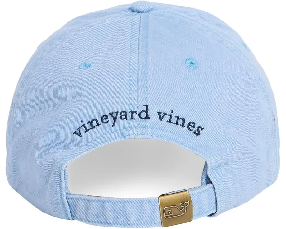 Бейсболка Vineyard Vines Classic с кожаным ремешком и вышитым китом