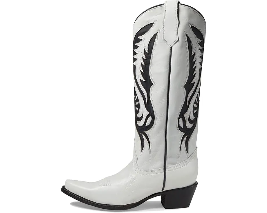 Corral Boots L6067 сапоги до икры с контрастной вышивкой и боковыми петлями