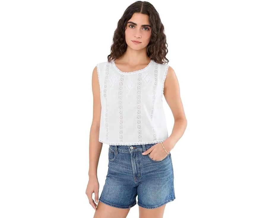 Топ Alana Madewell с кружевной шнуровкой хлопковый