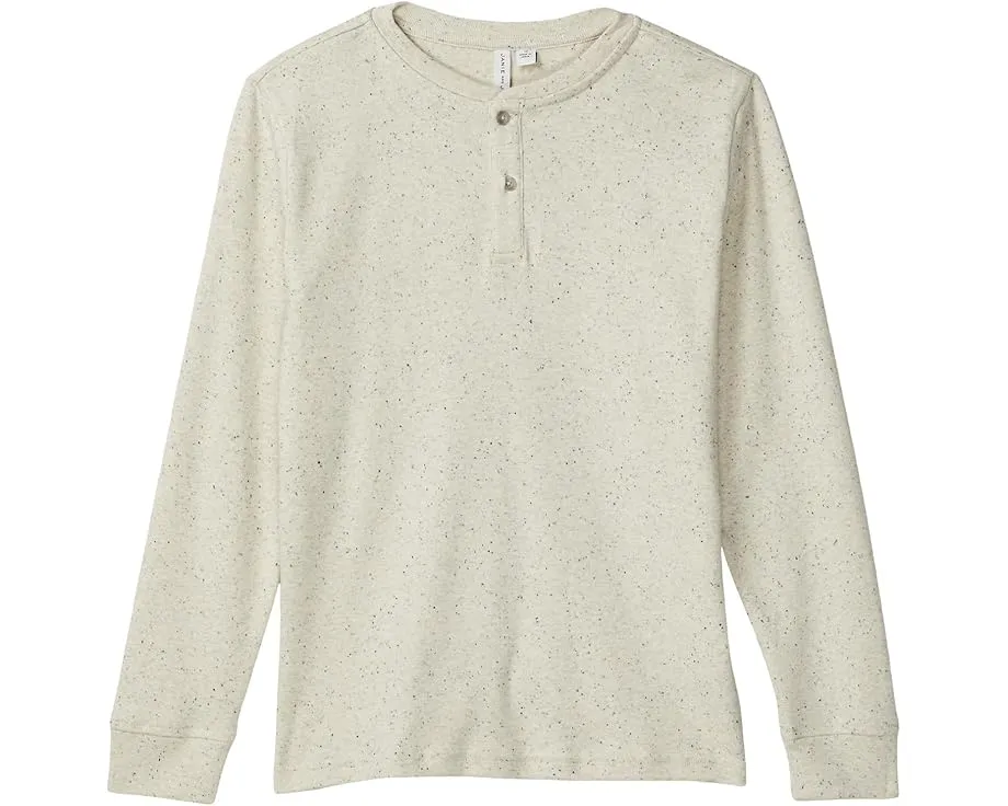 Футболка поло Textured Henley Janie and Jack с воротником на пуговицах