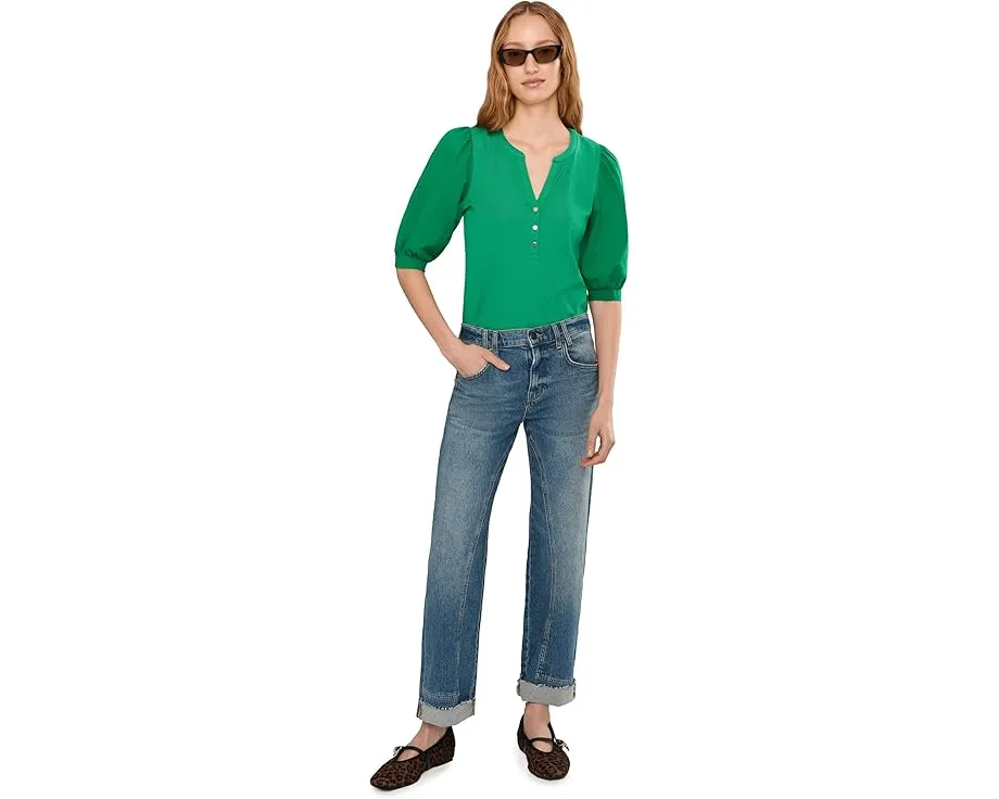 Топ Ronson Knit Top от Lilly Pulitzer с манжетами-буфами и застежкой на пуговицах