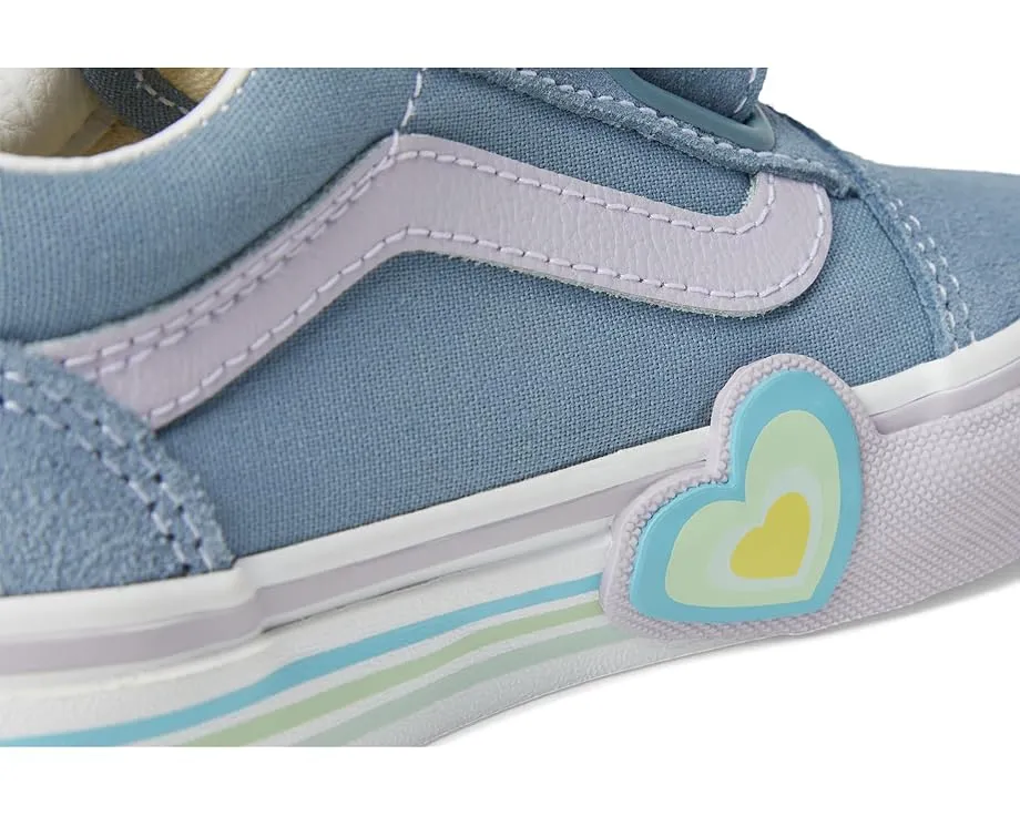 Детские кеды Vans Old Skool V Heart на липучке
