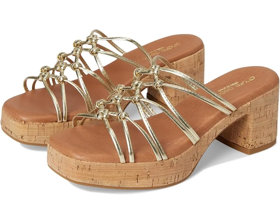 Сандалии Camryn с открытым квадратным носком на пробковом каблуке