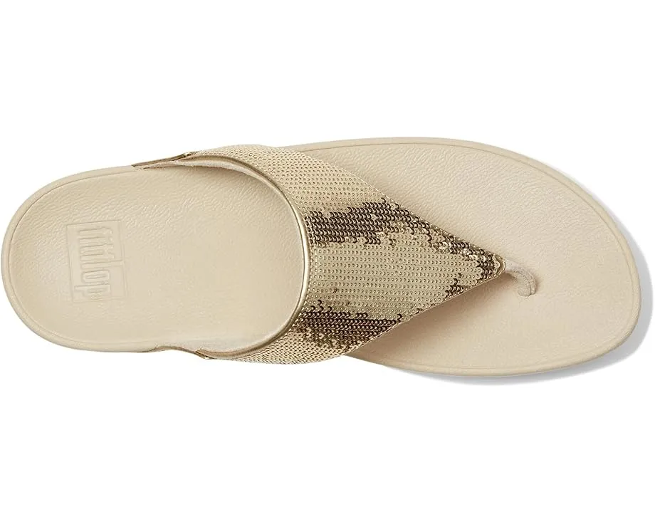 Блестящие сандалии FitFlop Lulu с микровобблбордом и стразами