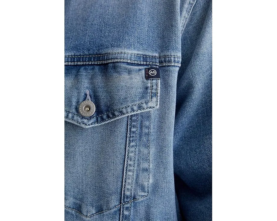 Джинсовая куртка AG Jeans Dart Classic Trucker из мягкого денима