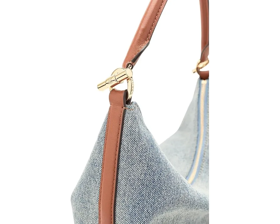 Большая плечевая сумка Lauren Ralph Lauren Blaike из состаренного денима