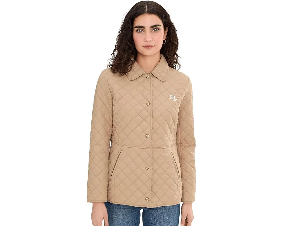 Куртка Lauren Ralph Lauren Blazer Quilt Contrast Lrl Embroid с утеплением и логотипом