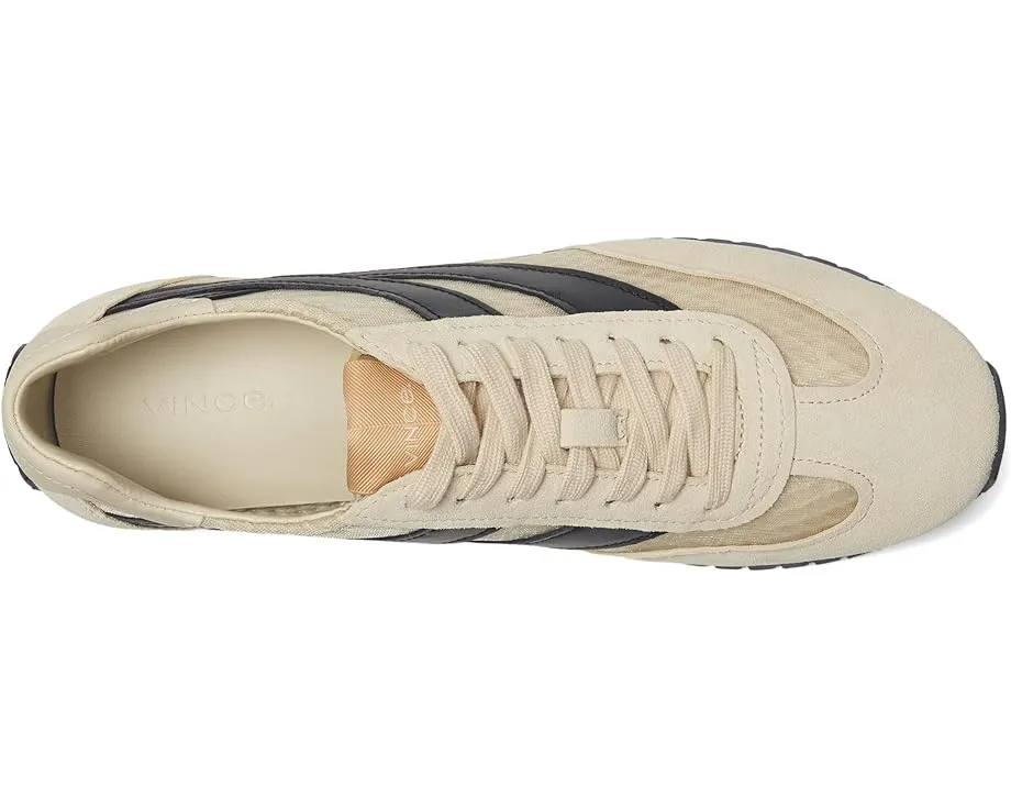 Кроссовки Vince Oasis Runner-W на шнуровке из мягкой кожи с контрастными деталями