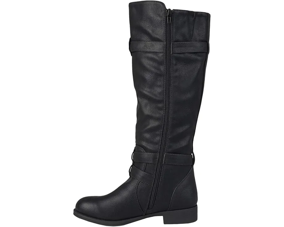 Мото-ботинки Journee Collection Bite с ремешками и пряжками ниже колена