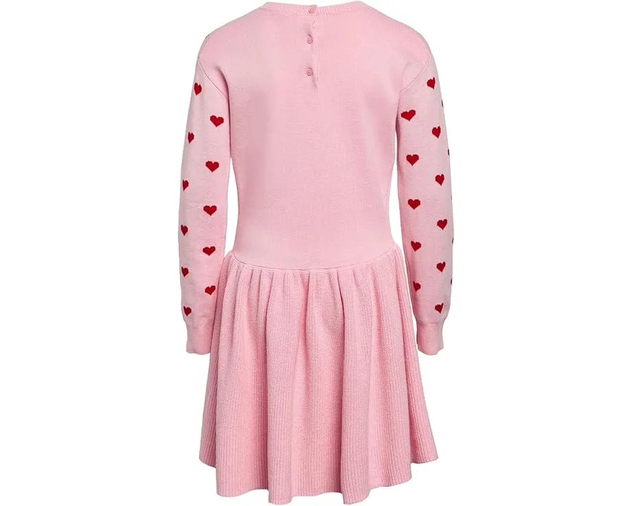 Платье-свитер с сердечками Janie and Jack для девочки с длинным рукавом